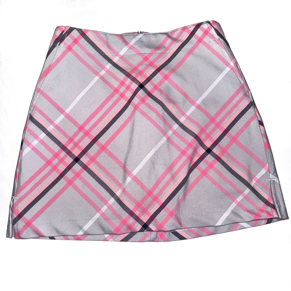 Lady Hagen Pink Grey Black Plaid Athletic Skort Size 4